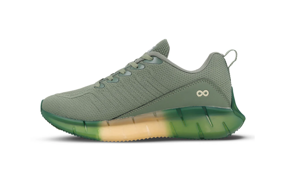Men's Lace-up Walking Shoes - Olive