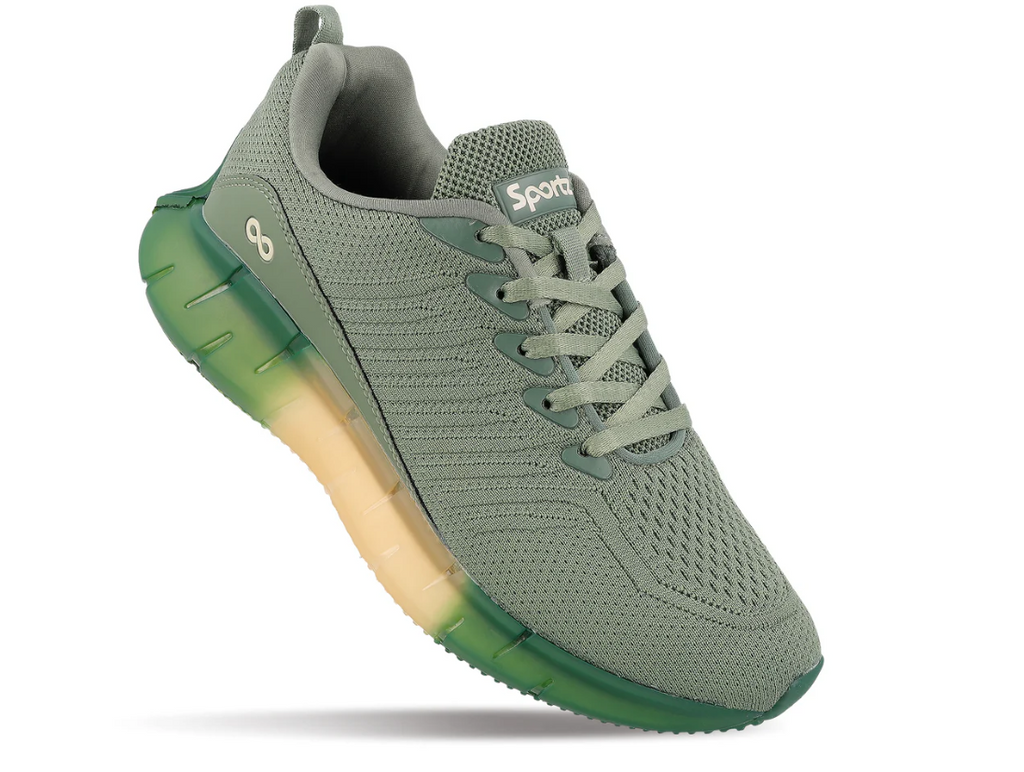 Men's Lace-up Walking Shoes - Olive
