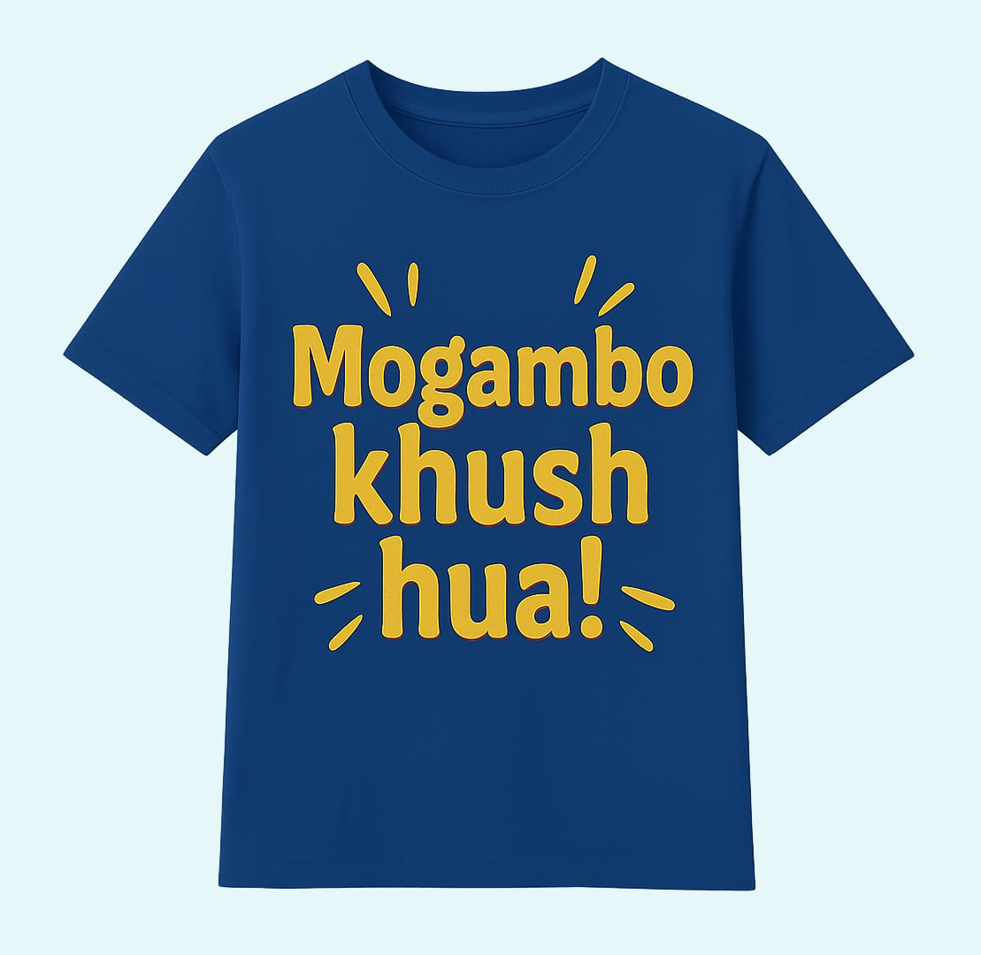 Printed T-shirt – Mogambo Khush Hua | Bollywood Villain Classic Tee